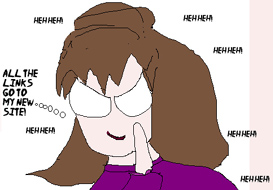 picture, drawn with MSPaint, of me snarky and pointing out that all links are to my website